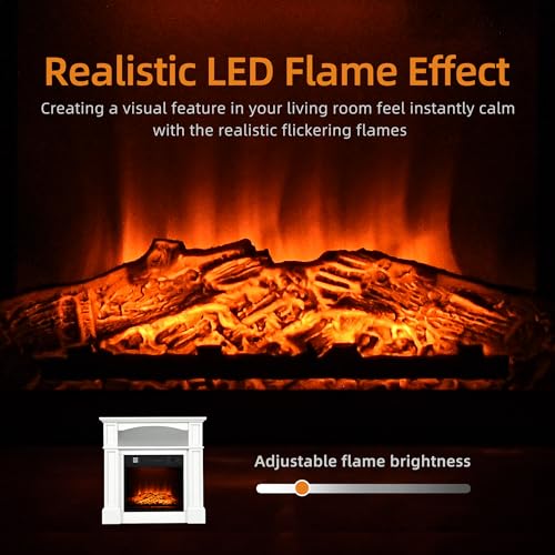 YITAHOME Moderne Elektrische Kamin mit LED-Flamme