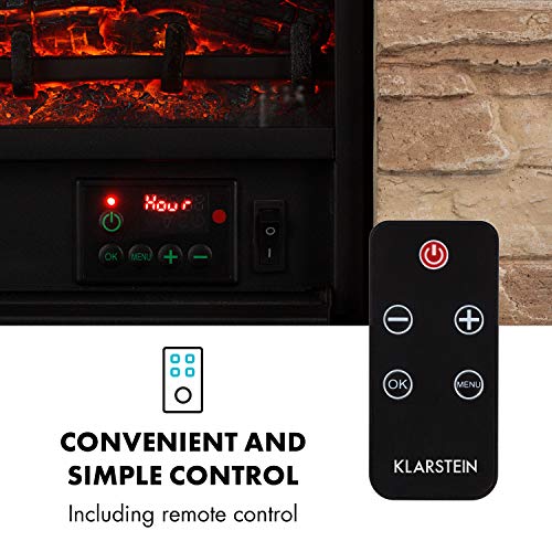 Klarstein Kaprun Electric Fireplace with Remote Control