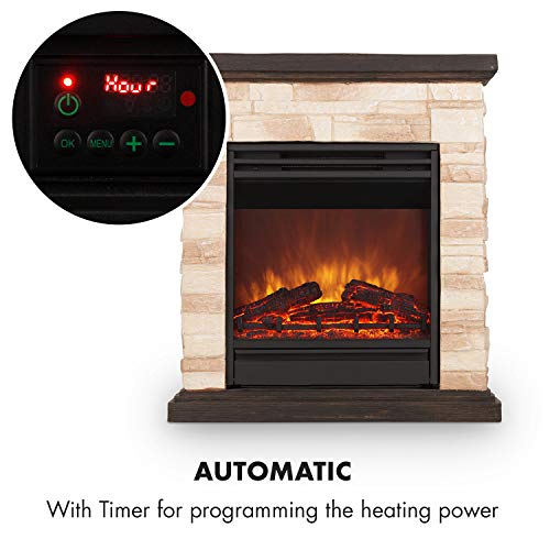 Klarstein Kaprun Electric Fireplace with Remote Control