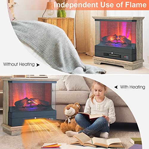 COSTWAY 27” Electric Fireplace with Remote Control