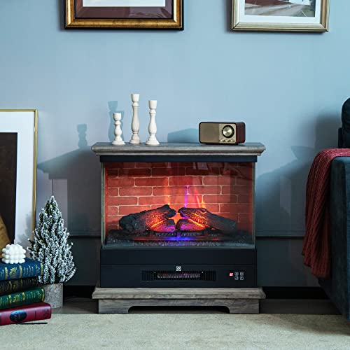 COSTWAY 27” Electric Fireplace with Remote Control