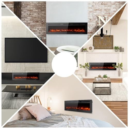 M.C.Haus Ultra-Thin Electric Fireplace with Touch Control