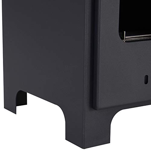 HOMCOM Freestanding Black Ethanol Fireplace, 0.9L
