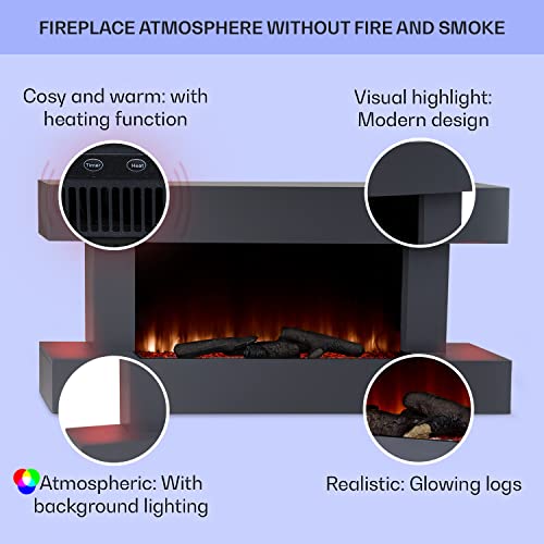 Klarstein 2000W Electric Fireplace with Remote Control