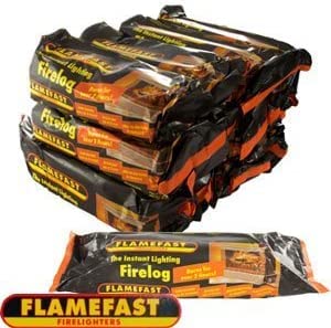 Instant Smoke-Free Firelogs for Outdoor Fireplaces - 12 Pack