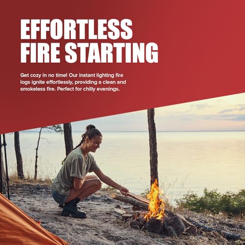 Instant Light Fire Logs for Outdoor Use – 12 Pack
