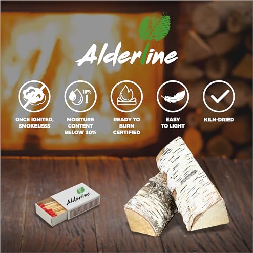 Kiln-Dried Birch Hardwood Logs for Fireplaces