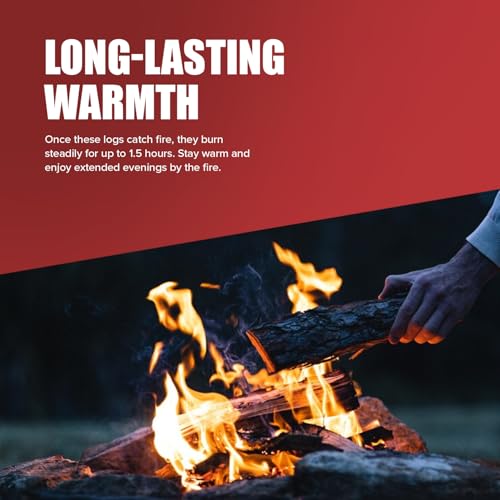Instant Light Fire Logs for Outdoor Use – 12 Pack
