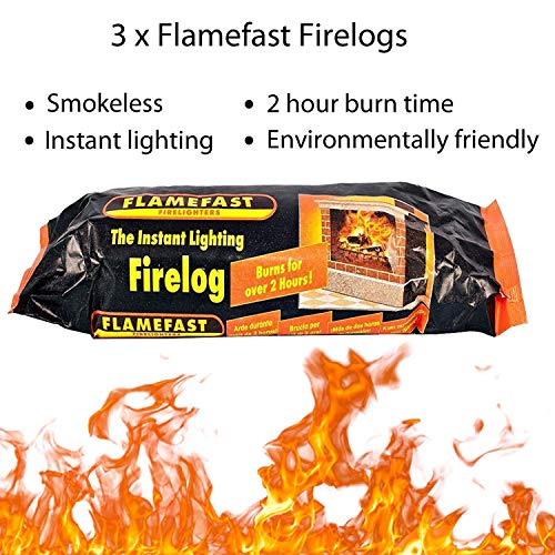 Flamefast Smokeless Firelogs - Instant Lighting & Eco-Friendly