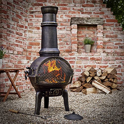 GARDEBRUK® Cast Iron Outdoor Patio Chiminea