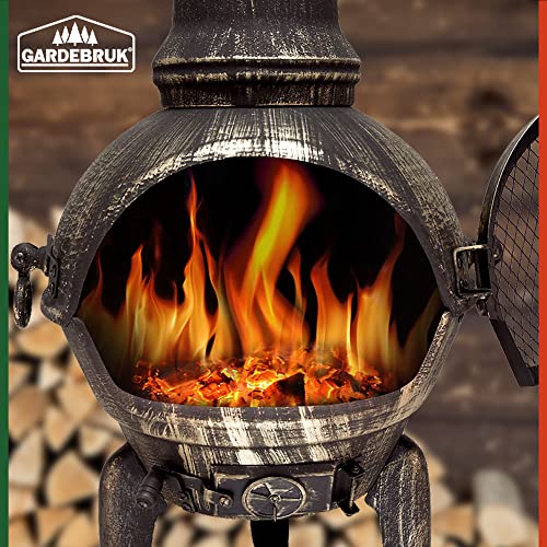 GARDEBRUK® Cast Iron Outdoor Patio Chiminea
