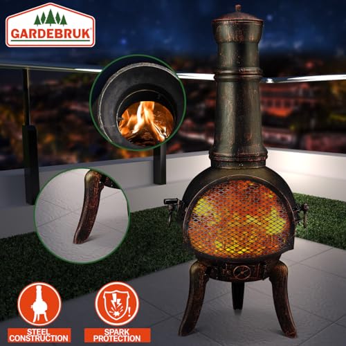 GARDEBRUK® Cast Iron Outdoor Patio Chiminea