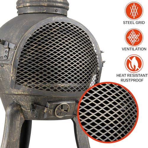 GARDEBRUK® Cast Iron Outdoor Patio Chiminea
