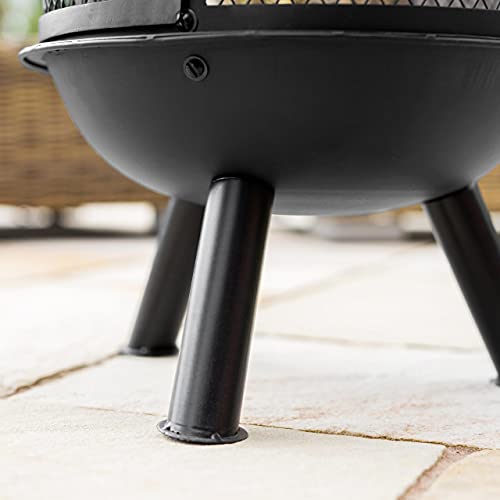 Harrier Steel Chiminea Fire Pit for Outdoor Use