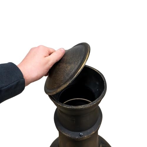 Outdoor Cast Iron Fire Pit with BBQ Grill