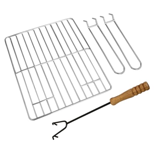 Outdoor Cast Iron Fire Pit with BBQ Grill