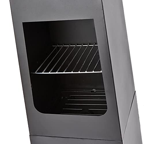 Trueshopping Tall Black Steel Chiminea Fire Pit