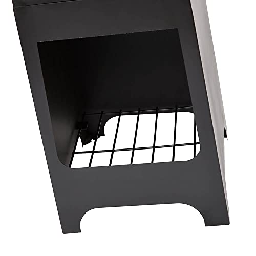 Trueshopping Tall Black Steel Chiminea Fire Pit