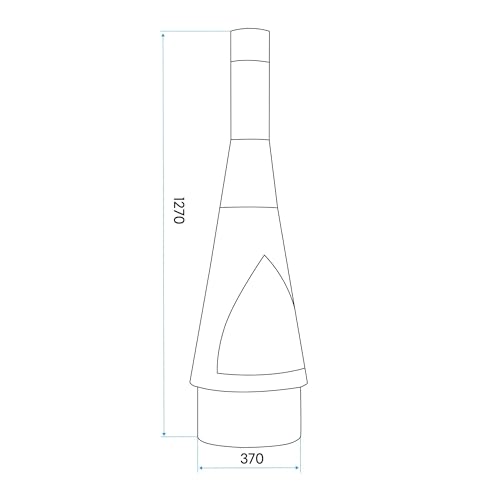 Dellonda Outdoor Conical Chiminea Fire Pit Heater