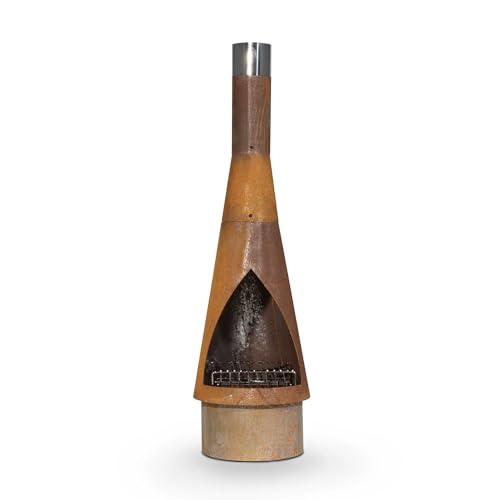 Dellonda Outdoor Conical Chiminea Fire Pit Heater