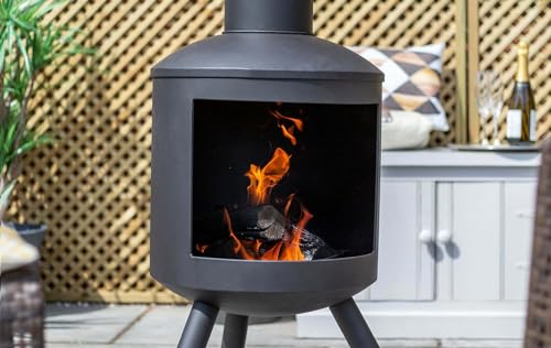 Barola Contemporary Steel Chimney Stove