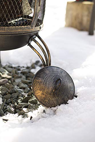 La Hacienda Leon Bronze Effect Patio Chiminea Heater