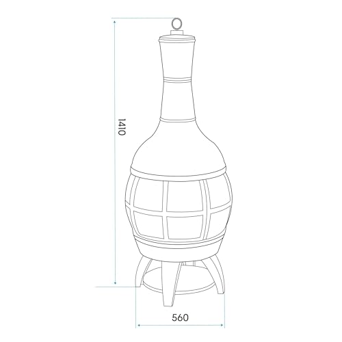 Dellonda Deluxe 360° Outdoor Chiminea & Fire Pit