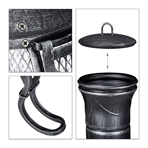 Antique Look Patio Chiminea with Poker and Guard