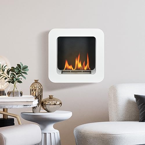 Wall-Mounted Ethanol Fireplace with 1L Tank
