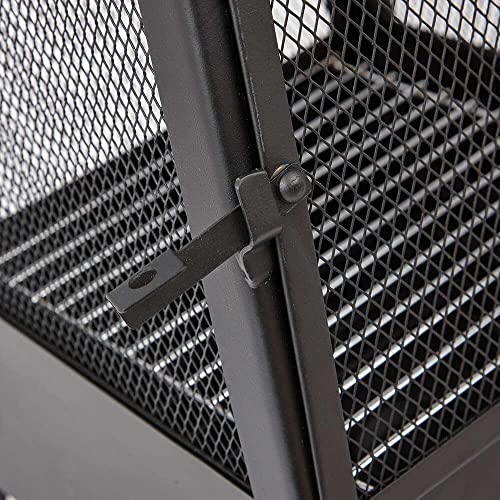 Sleek Black Outdoor Metal Chimenea Fire Pit