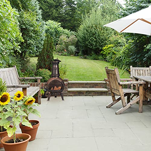 Relaxdays Cast Iron Terrace Oven in Bronze