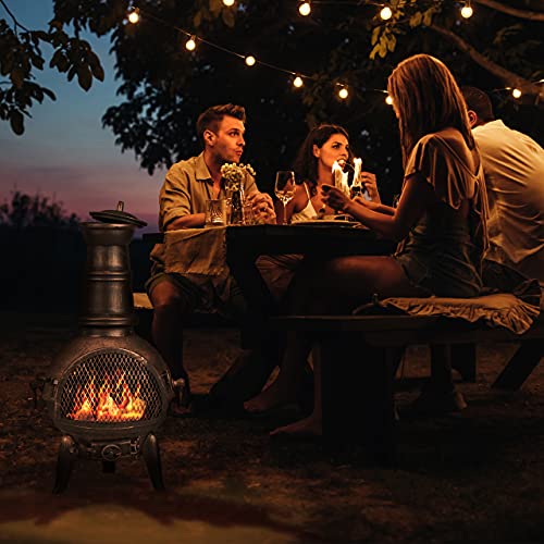 Relaxdays Cast Iron Terrace Oven in Bronze