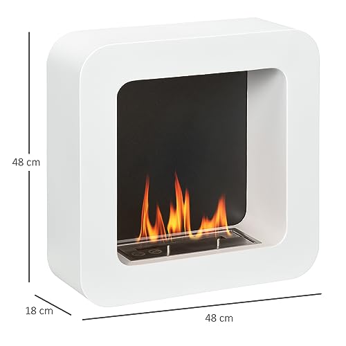 Wall-Mounted Ethanol Fireplace with 1L Tank