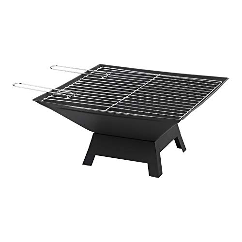 Parkland Square Outdoor Fire Pit with Grill