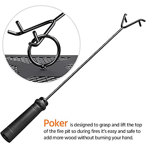 Yaheetech Square Outdoor Fire Pit with Cover