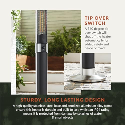 Swan Al Fresco Electric Column Patio Heater, 2000W