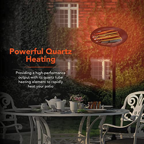 Warmlite WL42009 Quartz 2000W Portable Patio Heater