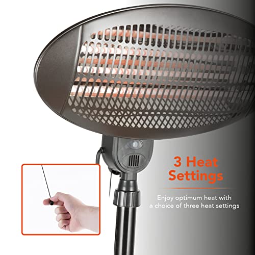 Warmlite WL42009 Quartz 2000W Portable Patio Heater