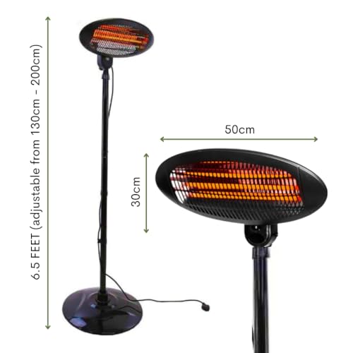 Outdoor Electric Patio Heater with Adjustable Height