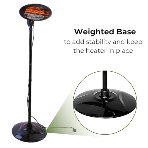 Outdoor Electric Patio Heater with Adjustable Height