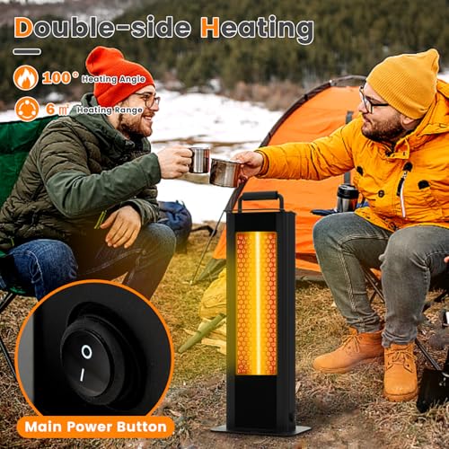 TANGZON 1200W Double-Sided Portable Patio Heater