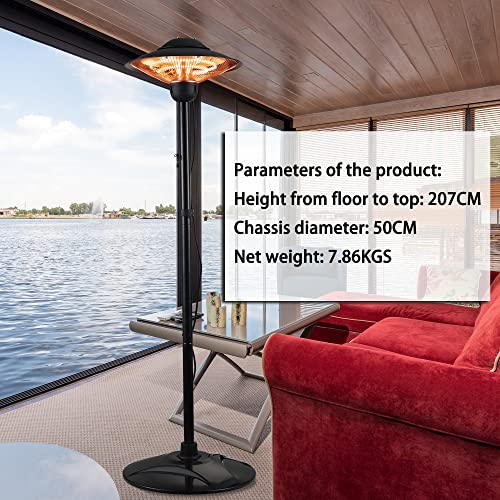 Electric Patio Heater - 2000W Waterproof Indoor/Outdoor