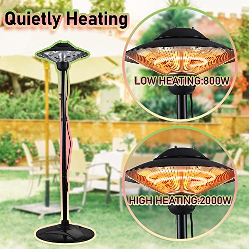 Electric Patio Heater - 2000W Waterproof Indoor/Outdoor