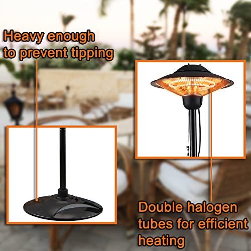 Electric Patio Heater - 2000W Waterproof Indoor/Outdoor