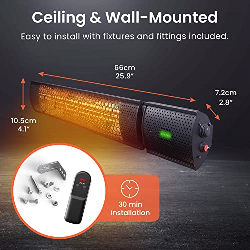 Pro Breeze Wall-Mounted Infrared Patio Heater