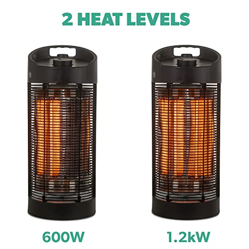 Tabletop Oscillating Electric Heater - Black