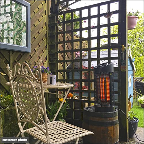 Tabletop Oscillating Electric Heater - Black