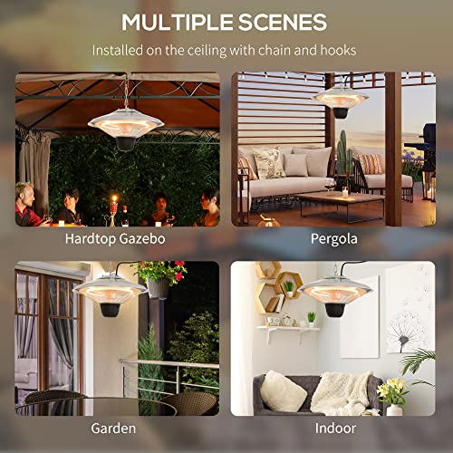 Outsunny 1500W Hanging Electric Patio Heater