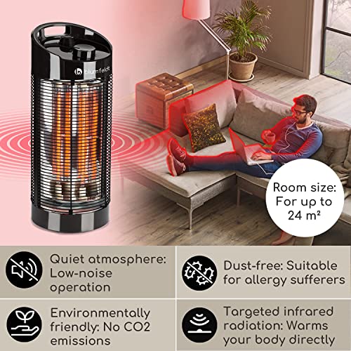 Blumfeldt 1200W Indoor Infrared Heater with 360° Oscillation
