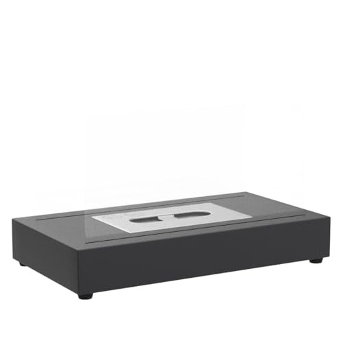 Portable Indoor/Outdoor Black Bioethanol Tabletop Fireplace